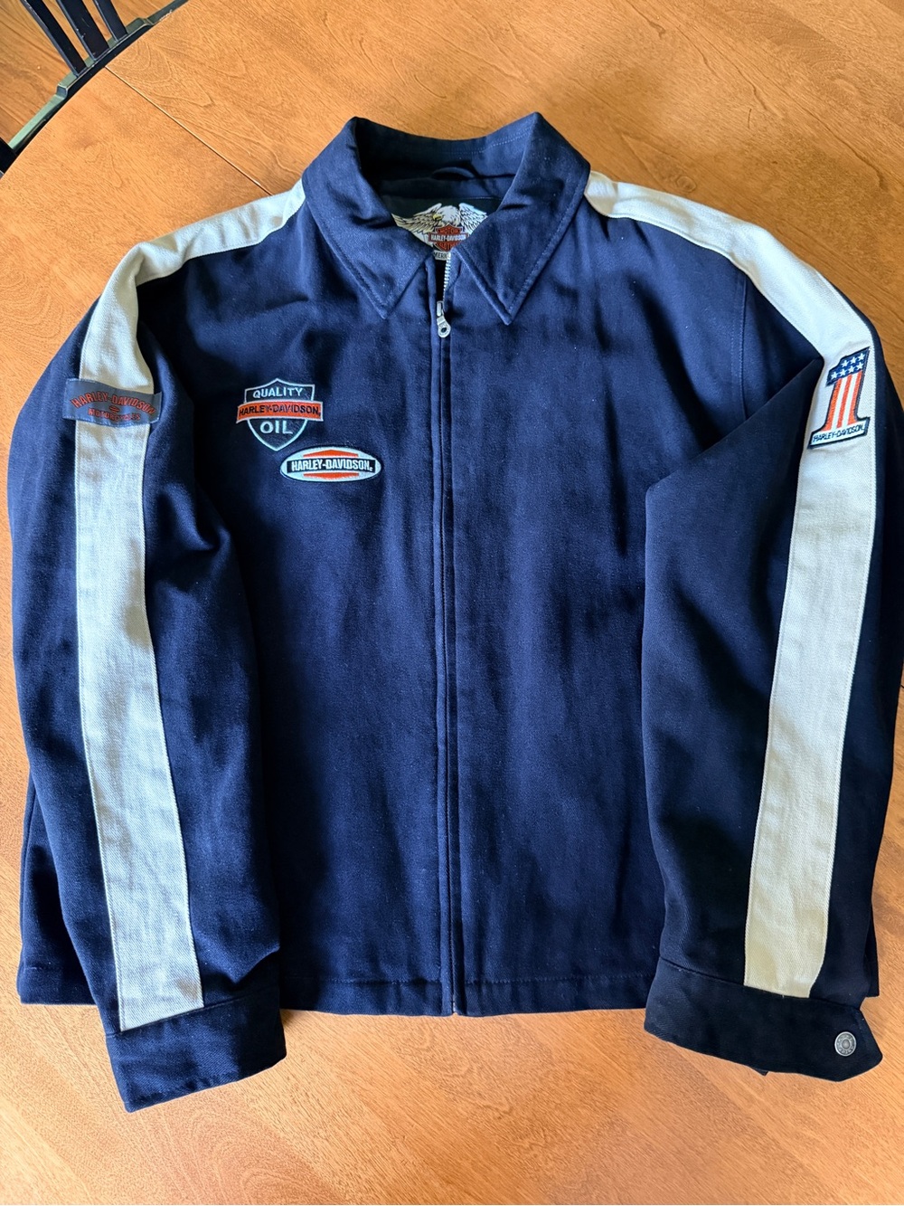 Vintage Harley Davidson Mechanics Twill Jacket, Men’s XL, Black